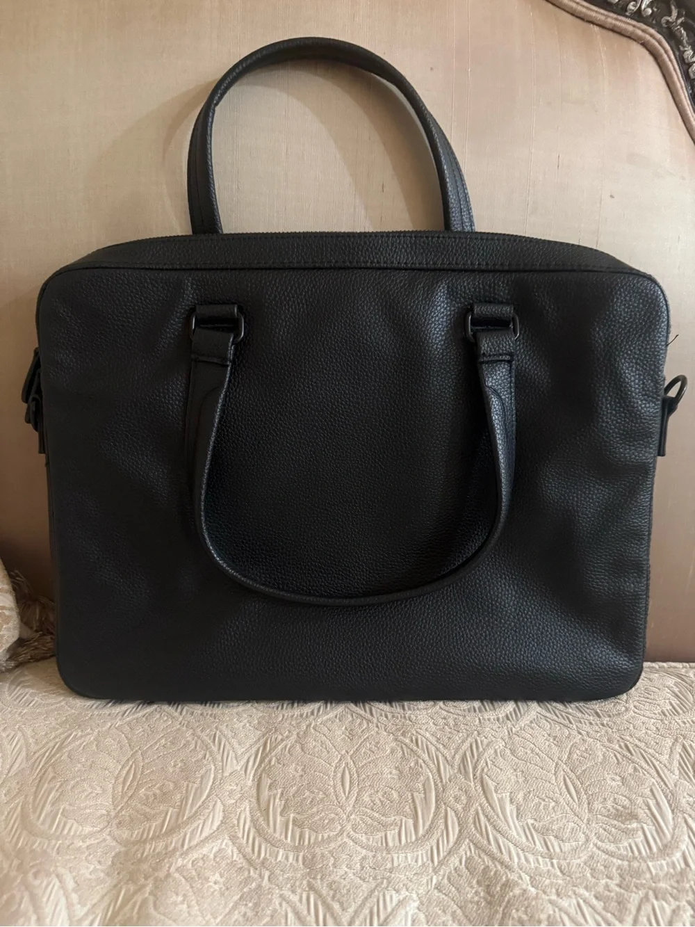 Ralph Lauren Black Men's Leather Briefcase Tote